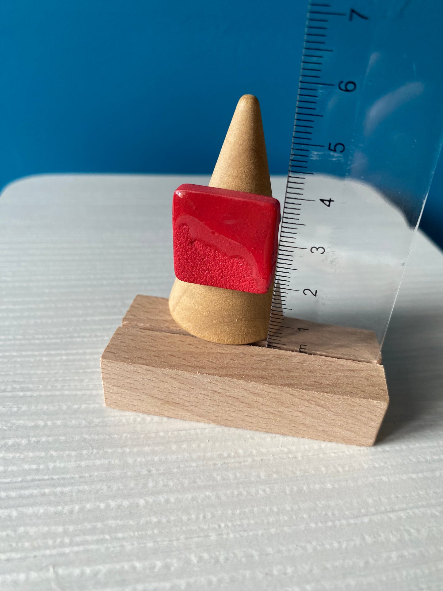 Anello SQUARE PASSION RED