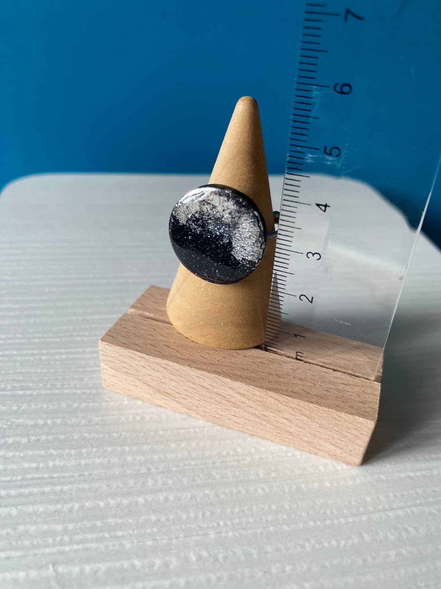 Anello ROUND SILVER BLACK