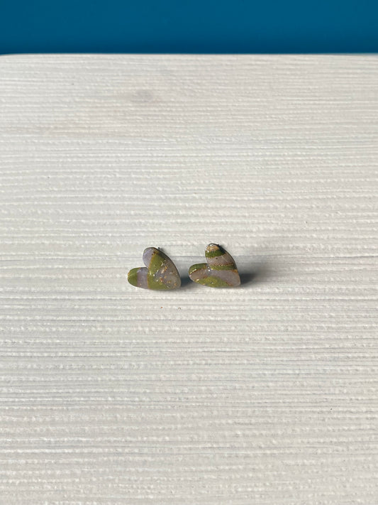 Orecchini LOBO CUORICINI SHINY GREEN