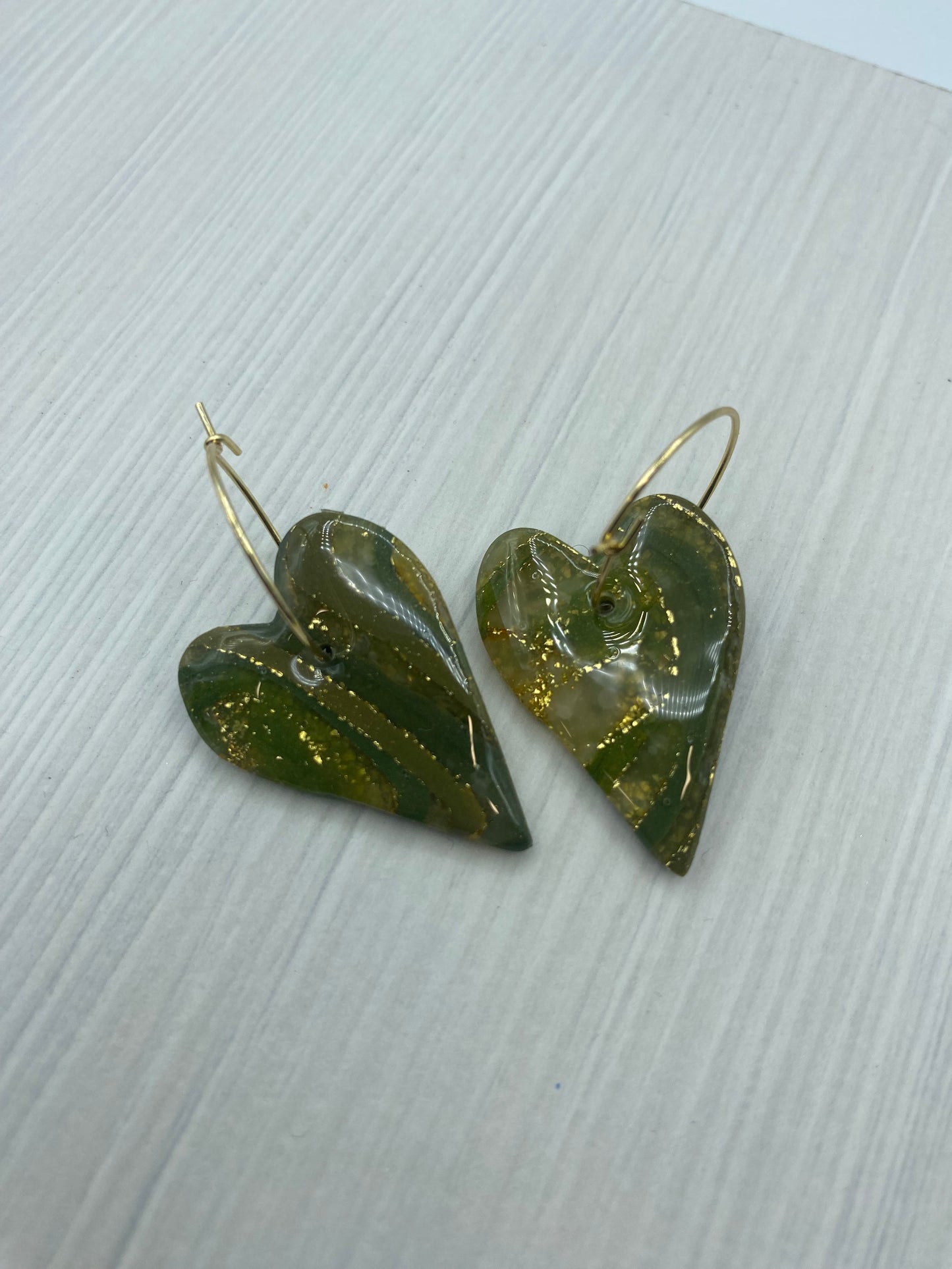 Orecchini Cuore Green