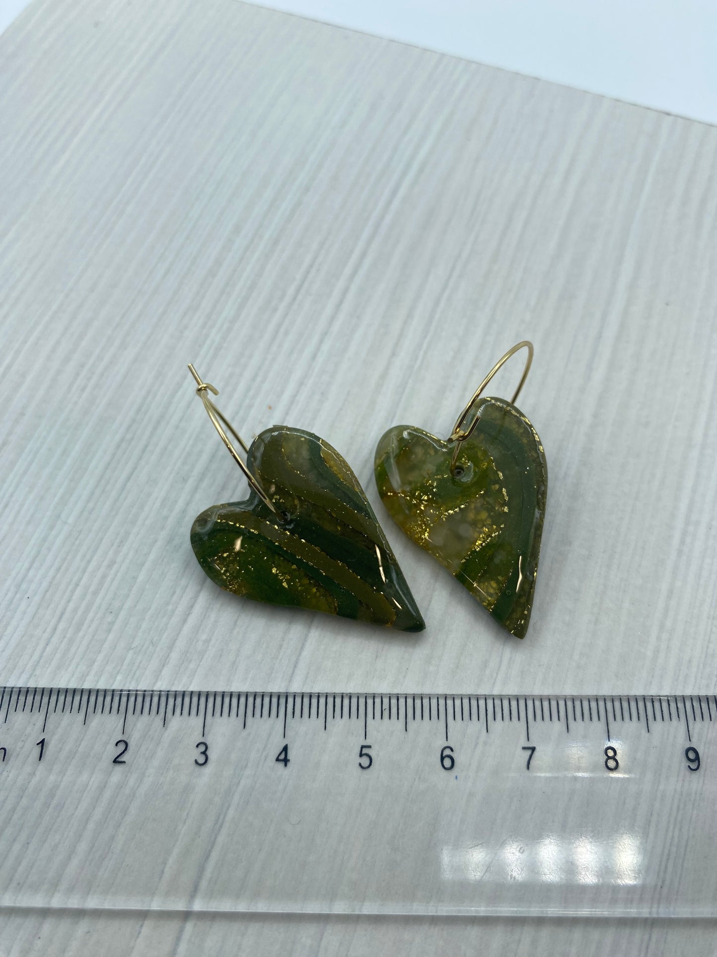 Orecchini Cuore Green