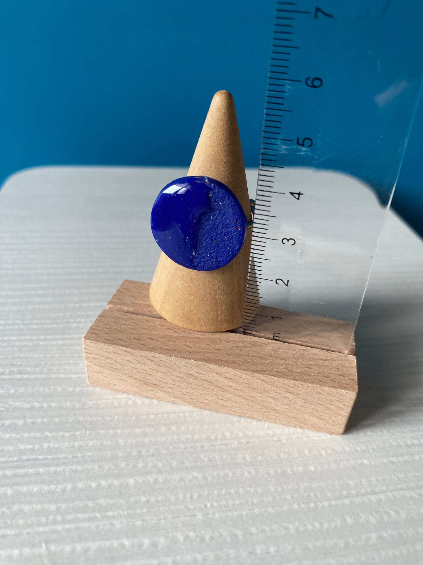 Anello ROUND BRIGHT BLUE