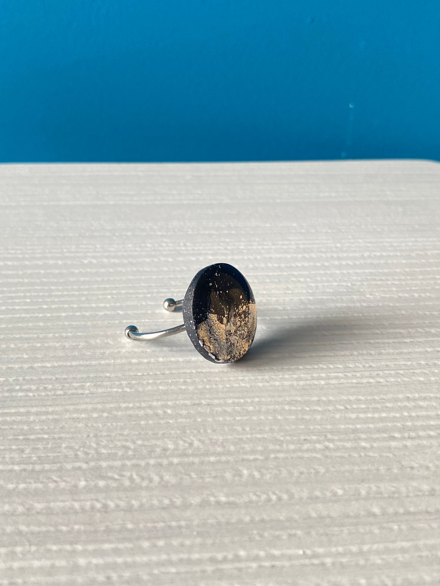 Anello ROUND SILVER BLACK