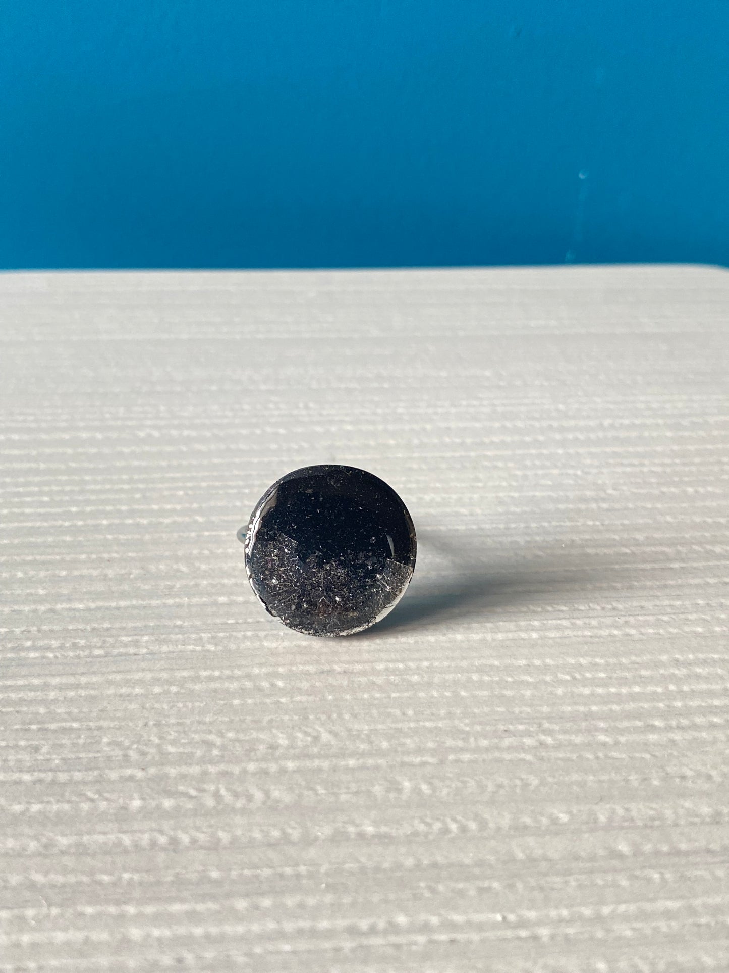 Anello ROUND SILVER BLACK