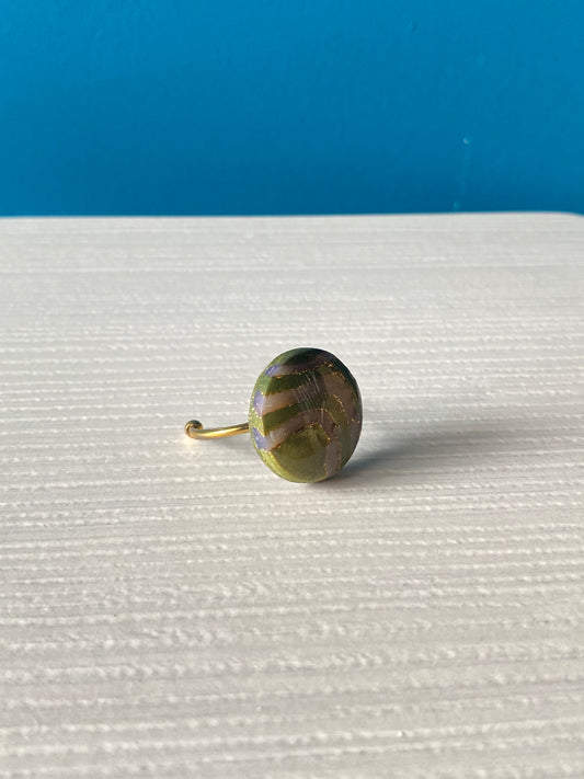 Anello ROUND STRIPY GREEN