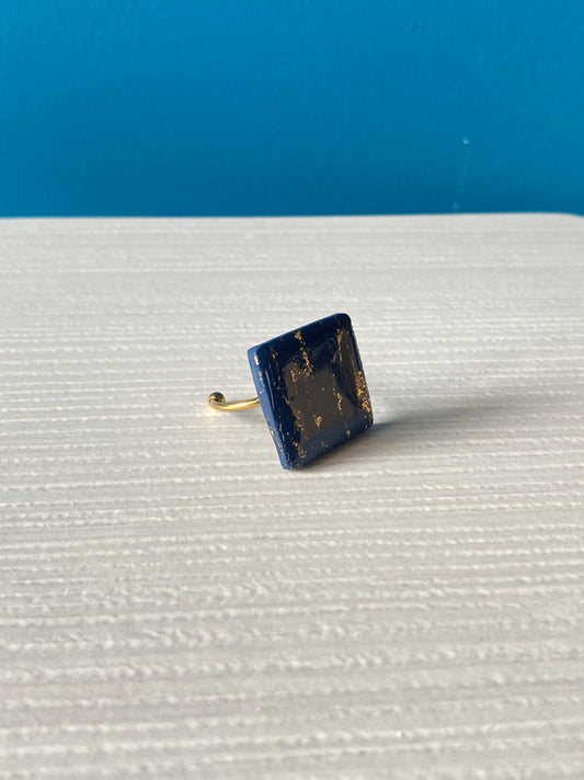 Anello SQUARE GOLDY BLUE